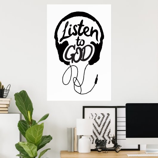 神聞芸術クリスチャン芸術やる気を起こさせるへ ポスター (ホームオフィス)