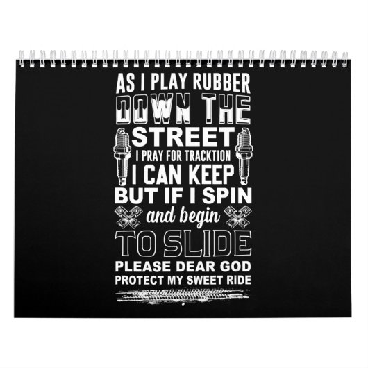 神親愛よ保護よ私の甘い乗りバイクもしくは自転車に乗る人 カレンダー (カバー)