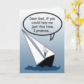 神親愛帆船ロックスカスタムグリーティングカード カード (黄色い花)