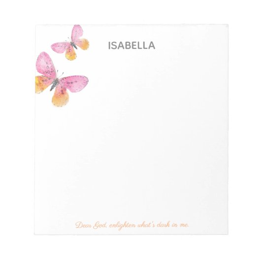 神親愛、暗い蝶のメモ帳 ノートパッド (正面)