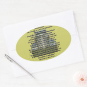 神親愛 楕円形シール (封筒)