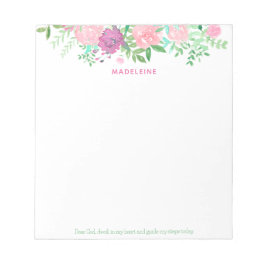 神親愛、私のハートピンクのフローラ水の色に住む ノートパッド