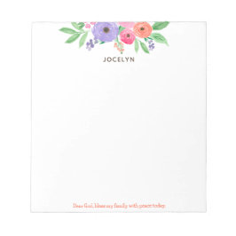 神親愛、私の賛美家族のフローラ水の色 ノートパッド