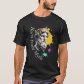神話から生まれ - 美意識溢れる古典彫像アート Tシャツ (正面)
