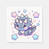 神話に魅了された恐竜の赤ちゃんシャワー スタンダードカクテルナプキン (正面)