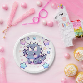 神話に魅了された恐竜の赤ちゃんシャワー ペーパープレート