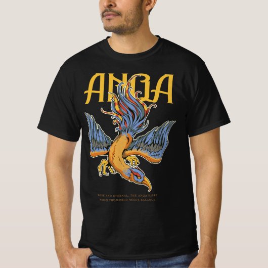 神話のアンカ - 永遠の炎のフェニックスTシャツ Tシャツ (正面)