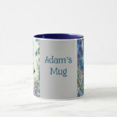 神話のキツネ、花。編集可能な名前 マグカップ (中央)