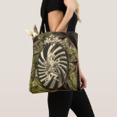 神話のシルバーユニコーンクール金ゴールド背景 トートバッグ (クローズアップ)