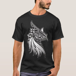 神話のドラゴンマンダラ – ファンタジー角頭 Tシャツ