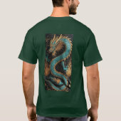 神話のドラゴン | ファンタジードラゴンTシャツデザイン Tシャツ (裏面)