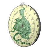 神話のファンタジーの可愛い緑の竜 ダーツボード (正面右)