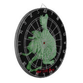 神話のファンタジーの可愛い緑の竜 ダーツボード (正面左)