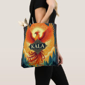 神話のフェニックスバード – KALA ファイア トートバッグ (クローズアップ)
