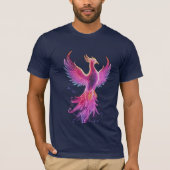 神話のフェニックス再誕 永遠の炎 ヴィンテージアート Tシャツ (正面)