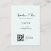 神話のユニークフェニックス鳥の上昇の水色 名刺 (裏面)