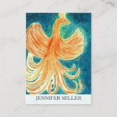 神話のユニークフェニックス鳥の上昇の水色 名刺 (正面)