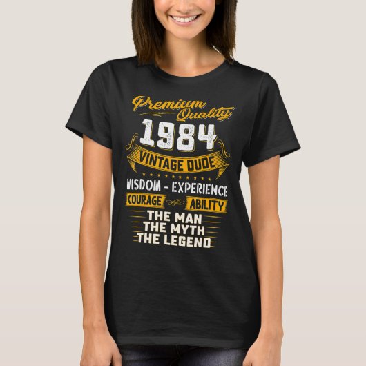 神話の伝説の男1984 38誕生日ギフト38 Tシャツ (正面)