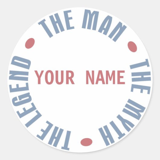 神話の伝説、カスタマイズ可能 ラウンドシール (正面)