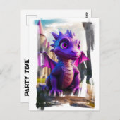 *~*神話の写真AP48キッズドラゴン漫画 ポストカード (正面/裏面)