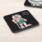 神話の北欧のおもしろい鬼の小狼 コースター (左側)