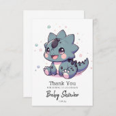 神話の小さな恐竜の赤ちゃんシャワー サンキューカード (正面/裏面)