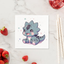 神話の小さな恐竜の赤ちゃんシャワー スタンダードカクテルナプキン