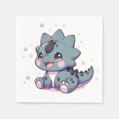 神話の小さな恐竜の赤ちゃんシャワー スタンダードカクテルナプキン (正面)