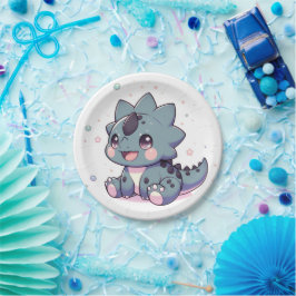 神話の小さな恐竜の赤ちゃんシャワー ペーパープレート