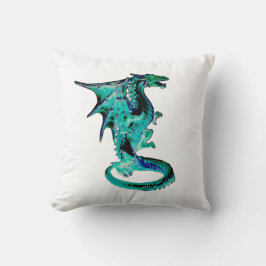 神話の海獣 青いドラゴン ファンタジー ホーム クッション