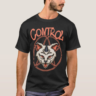 神話の猫の頭のストリートウェア Tシャツ