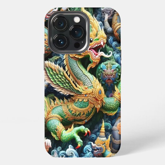 神話の生き物と幻想的な美意識の壁紙 iPhoneケース (裏面)