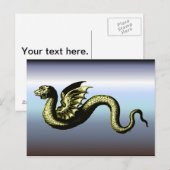 神話の生き物ヘビ ポストカード (正面/裏面)