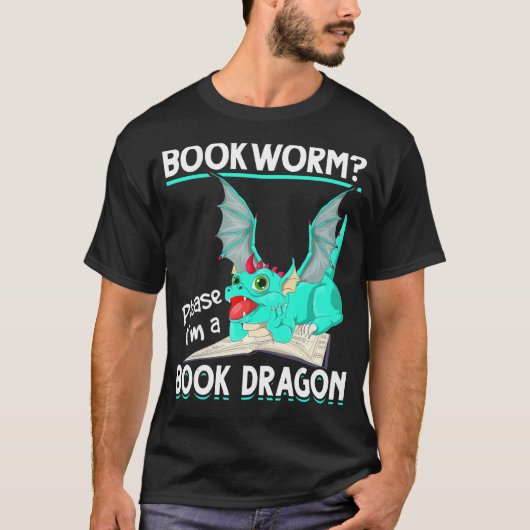 神話の生き物読の本の龍 Tシャツ (正面)