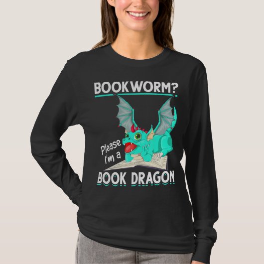 神話の生き物読の本の龍 Tシャツ (正面)