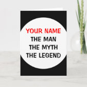 神話の男伝説の挨拶文男性へ カード (正面)