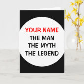 神話の男伝説の挨拶文男性へ カード (黄色い花)