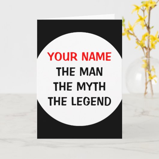 神話の男伝説の挨拶文男性へ カード (黄色い花)