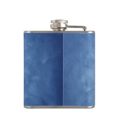 神話の白い鹿ヘッド〔雄ジカの〕枝角顔ブルーバラ フラスク (裏面)