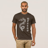 神話の白龍 ドラコン Tシャツ (正面フル)