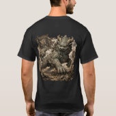 神話の石の守護者ヤリTシャツ Tシャツ (裏面)