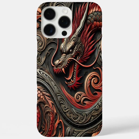 神話の赤龍浮彫 Case-Mate iPhoneケース (裏面)