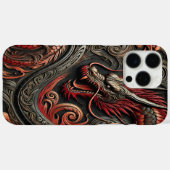 神話の赤龍浮彫 Case-Mate iPhoneケース (裏面 (横))