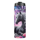 神話の黒馬宇宙蝶 タンブラー (正面)