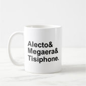 神話のAlecto Megaera Tisiphone |のギリシャ人の激怒 コーヒーマグカップ (左)