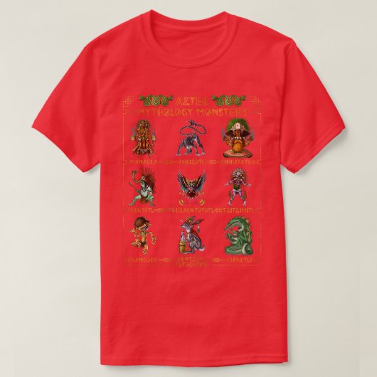 神話アステカモンスター Tシャツ (デザイン正面)
