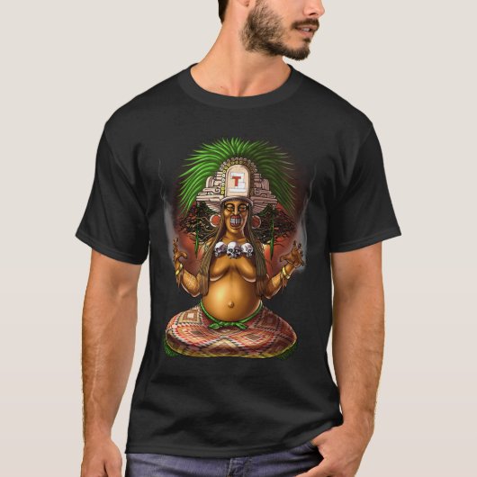 神話アステカ神チワテオ Tシャツ (正面)