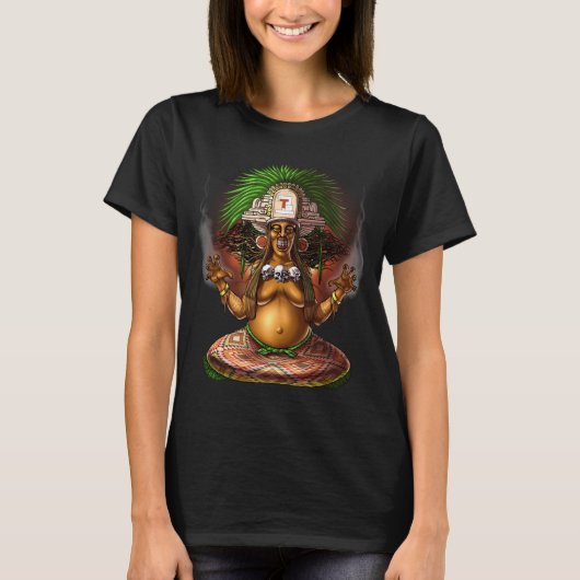 神話アステカ神チワテオ Tシャツ (正面)