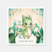 神話キッズドラゴン誕生日 スタンダードカクテルナプキン (正面)