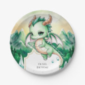 神話キッズドラゴン誕生日 ペーパープレート (正面)